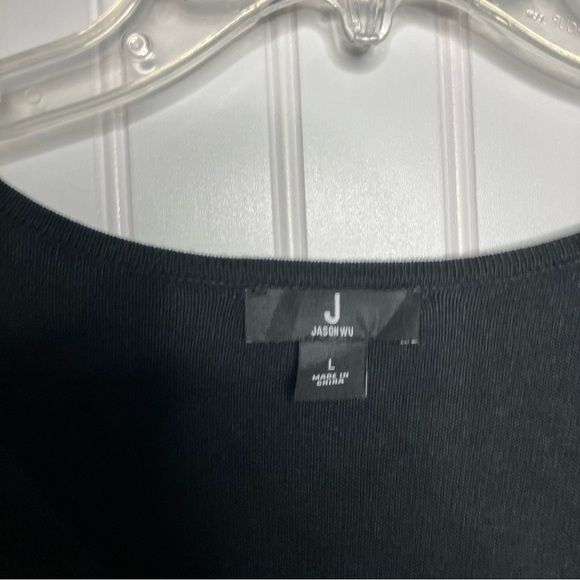 Jason Wu Knit Top Large Black Headed Festive Party Holiday New Years V-neck - Picture 4 of 7